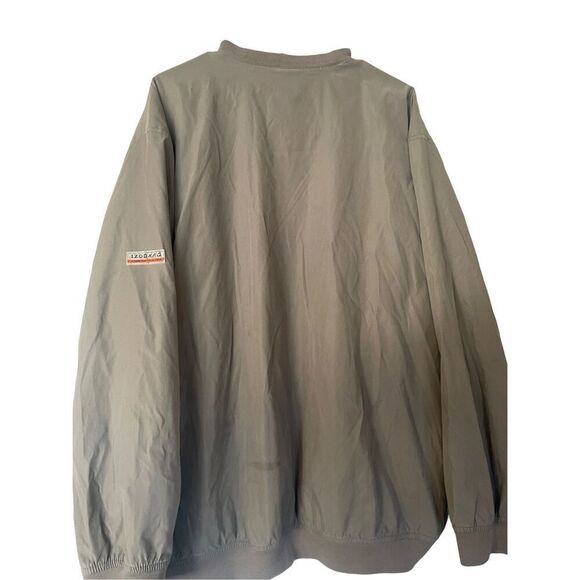 Izod Mens Windbreaker Jacket Pullover Golf Nylon Mesh Lined Tan 2XL - Picture 2 of 14